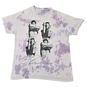 Prince Official Estate Purple Tie Dye Graphic T-Shirt Sz Large Rare Artist tee